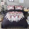 4pcs Twin or Full or Queen or King 100% Polyester Printed Microfibre Bed Sheet Bedding Set