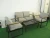 Import 4pcs1coffer table+2 sofas Garden sets Plastic wood handrail outdoor furniture from China
