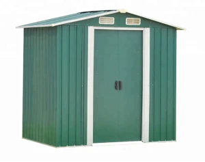 4x6ft mail package pointed roof metal shed