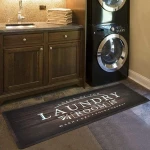 50*120*0.5cm non slip flocking laundry room rug kitchen mat