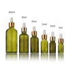 5ml 10ml 15ml 20ml 30ml 50ml 100ml Olive Green Facial Oil Hair Serum  Essential Oil Glass Dropper Bottles