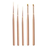 5pcs Nail Art UV Gel Painting Polish Brushes Dotting Drawing Pen Manicure Pedicure Tool Set