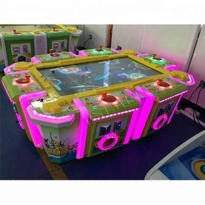 6 players hunter fish table gambling / fishing video game machine with horizontal joystick