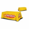 6ft/1.8meters Shirred skirts yellow table cover Promotional advertising printing table cloth