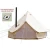 Import 6m waterproof glamping poly cottonstoves Bell Tent  with fireplace hole from China