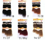 6pieces/lot different types of curly weave hair blond #4/27 kinky curly weave Machine Made Double weft 16-20"REYNA CURLS