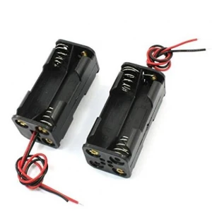 6V 4 AA 4AAA Plastic Battery Holder with cover switch / lead wire / pins / jst connector / 9v snap DC plug USB