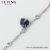Import 76614 xuping wholesale dark blue anklets,crystals from Swarovski,silver heart shape pendant anklets gift for girlfriend from China