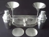 8 PCS stainless steel cocktail bar tool set with shaker,cup,jigger,mat and base