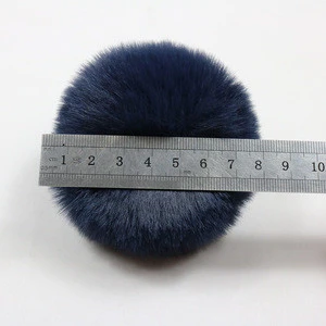 8cm New Faux Rabbit Fur Pom Poms Hair String Fur Balls For hand bag cloth