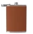 Import 8oz stainless steel leather flask, Brown Leather Hip Flask, 18/8 food grade Stainless Steel 8 Ounce Whiskey Flask with leather from China