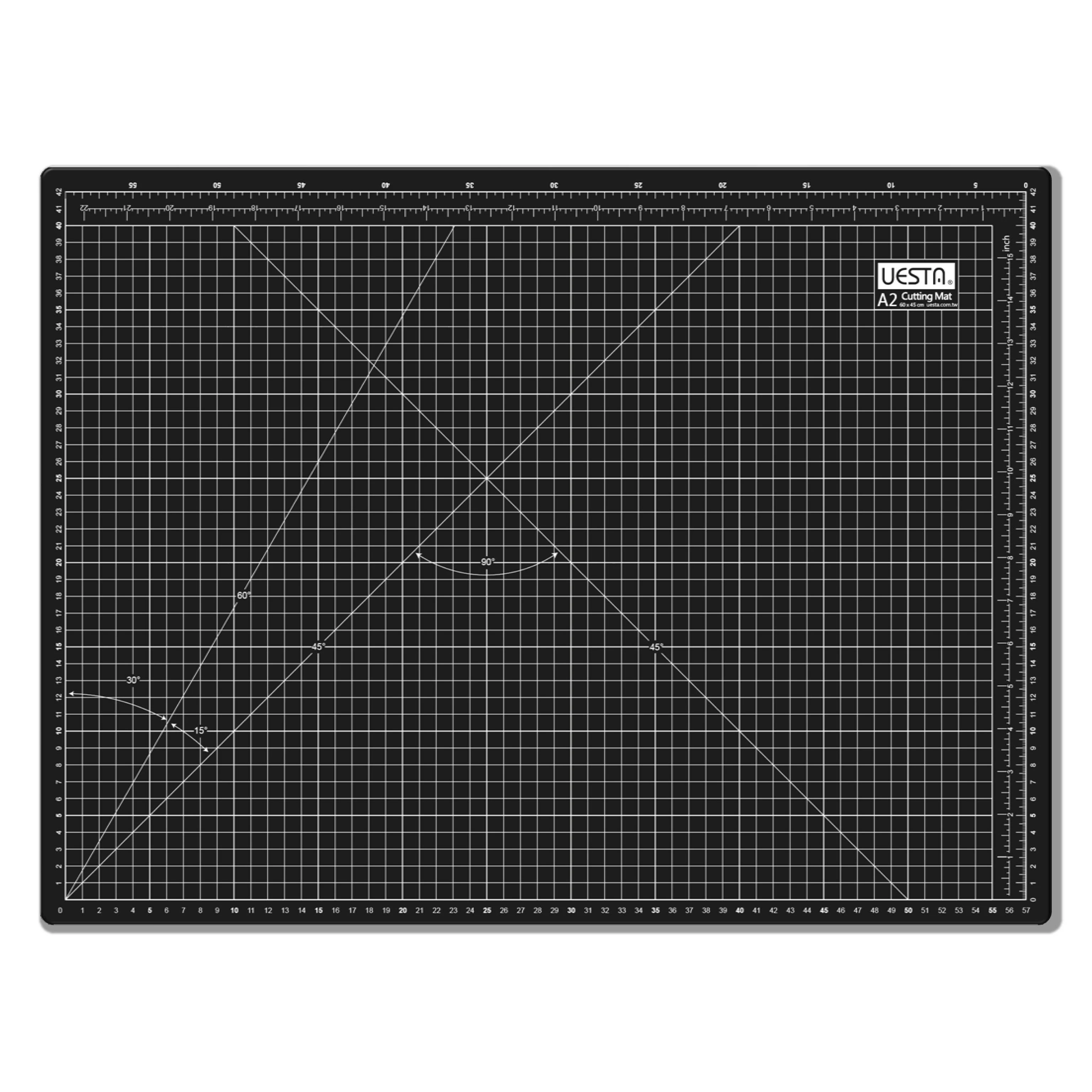 A2 Self Healing Cutting Mat 600x450x3.0 mm 24&quot; 18&quot; Durable  PVC Material High Density Surface 45 60 Angle Metric Grid