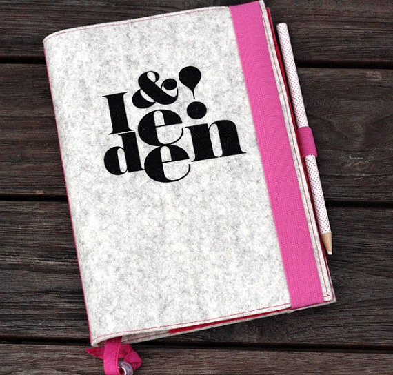 A3 A4 A5 journal / wholesale personalized hardcover notebooks custom felt cover