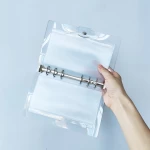 A4 A5 A6 A7 Notebook 12pcs Plastic Clear Binder Envelopes Plastic Zipper Folders