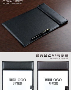 A4 size leather writing clipboard for office