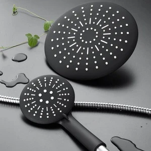 ABS plastic material popular water softening shower head black color