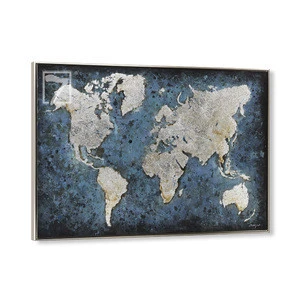 Abstract Vintage Oil Painting Home wall decoration World Map Canvas Painting Home Decor