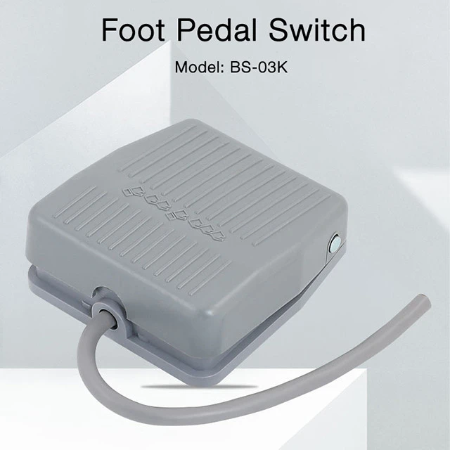 AC220V 10A Electric Push Button Pedal Control Switch Panic Button Waterproof Foot Pedal Switch