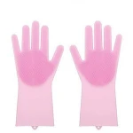 Accept Individual LOGO Eco-frendly Household Cleaning Gloves Silicone Washing Gloves