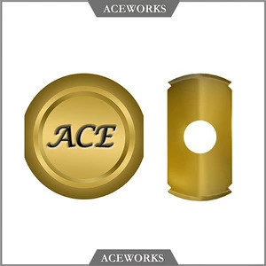 ACEWORKS Stainless Steel Silver Logo Custom Engraved Metal Bead