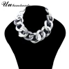 Acrylic chunky collar chain jewelry for women unique layered choker necklace
