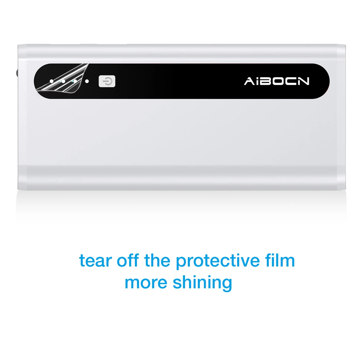 Aibocn dual USB ports high capacity 10000mAh portable power bank external battery charger with flashlight