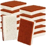 All Natural Eco Friendly Scouring Scrub Pads Coconut Palm Wood Pulp Cotton Dish Kitchen Cleaning Cellulose Sponge