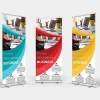 Aluminium 80x200cm Retractable Banner Roll Up Banner Display Stand