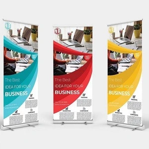 Aluminium 80x200cm Retractable Banner Roll Up Banner Display Stand