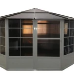 Aluminum frame PC  roof 12x12  gazebo