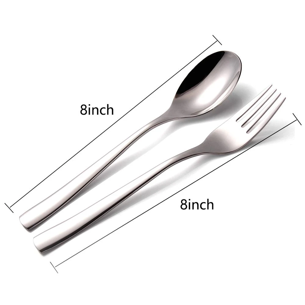 Amazon Hot Sale Stainless Steel Cutlery,Wholesale 12PCS Silverware Set Flatware Custom 18/10 Spoon Fork Cutlery Set