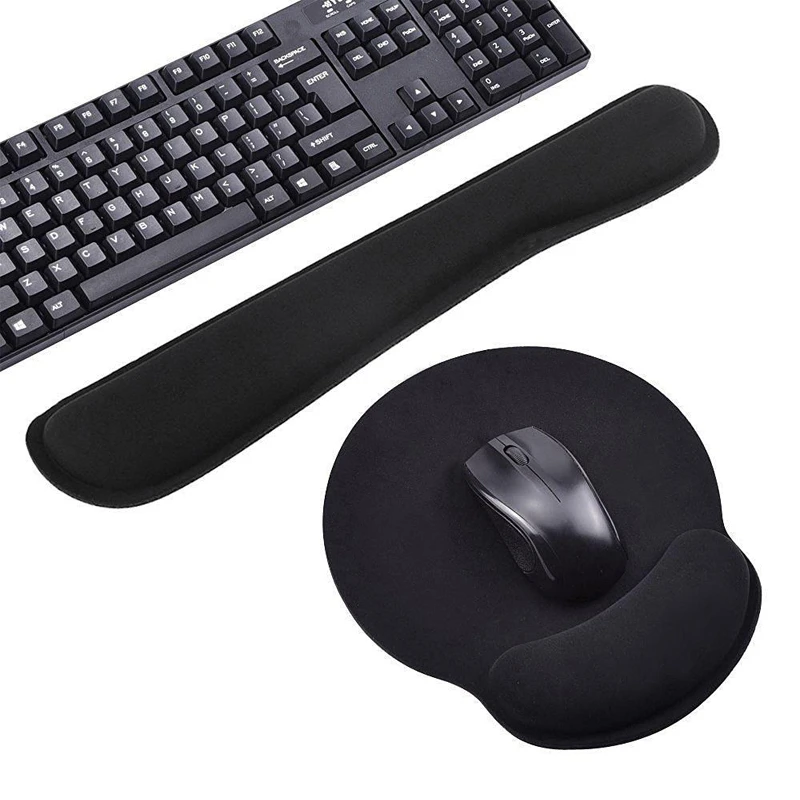 Amazon Hot Sell Memory Foam Mouse Pad And Keyboard Pad Set, silicone wrist pad