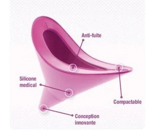Amazon Hot Selling stand up pee urinals reusable female urination device portable women silicone urinal as seen on TV