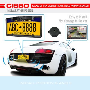 American License Plate Car Auto Reverse Rear View Camera Parking Sensor System