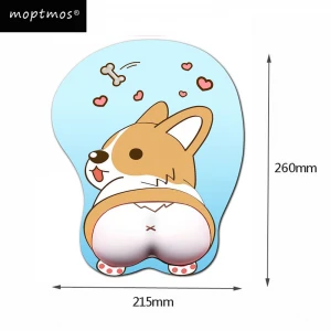 Anime 3D Mouse Pad Ergonomic Soft Silicon Gel Gaming Mouse pad with Wrist Support