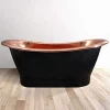 Antique black Copper double slipper bath tub
