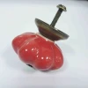 Antique furniture hardware pulls kitchen knobs red Ceramic Porcelain Cabinet Knob for sale