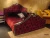 Import antique red fabric king size bed, home living bed from China
