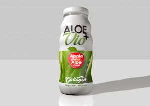 Apple Flavored Aloe Vera Drink with Collagen Juice PASSION Fruit Citrus Fruit Pineapple MANGO Grape Banana - Bottle Packaging