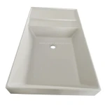 Artificial Stone Resin Acrylic Beige Bathroom Cabinet Wash Basin Vanity Countertop Sinks