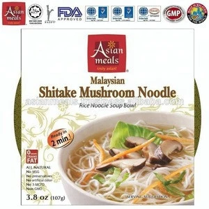 Asianmeals Malaysian Halal Shitake Mushroom Instant Rice Noodle Soup Bowl