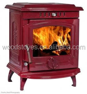 Attractive Cast Iron Construction Enamel Wood Fireplace Poland