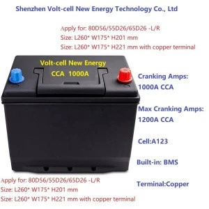 Auto batteries Auto start  battery  Car starter batteries Car starter battery pack CCA 1000A Cranking Amps 1000A