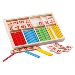Baby Toys Wooden Intelligence Stick Education Wooden Toys Building Blocks Montessori Mathematical Gift Wholesale