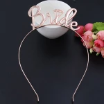 Bachelorette Hen Party Favor Wedding Hair Accessories Gold and Rose Gold Bride Crown Tiara Headband