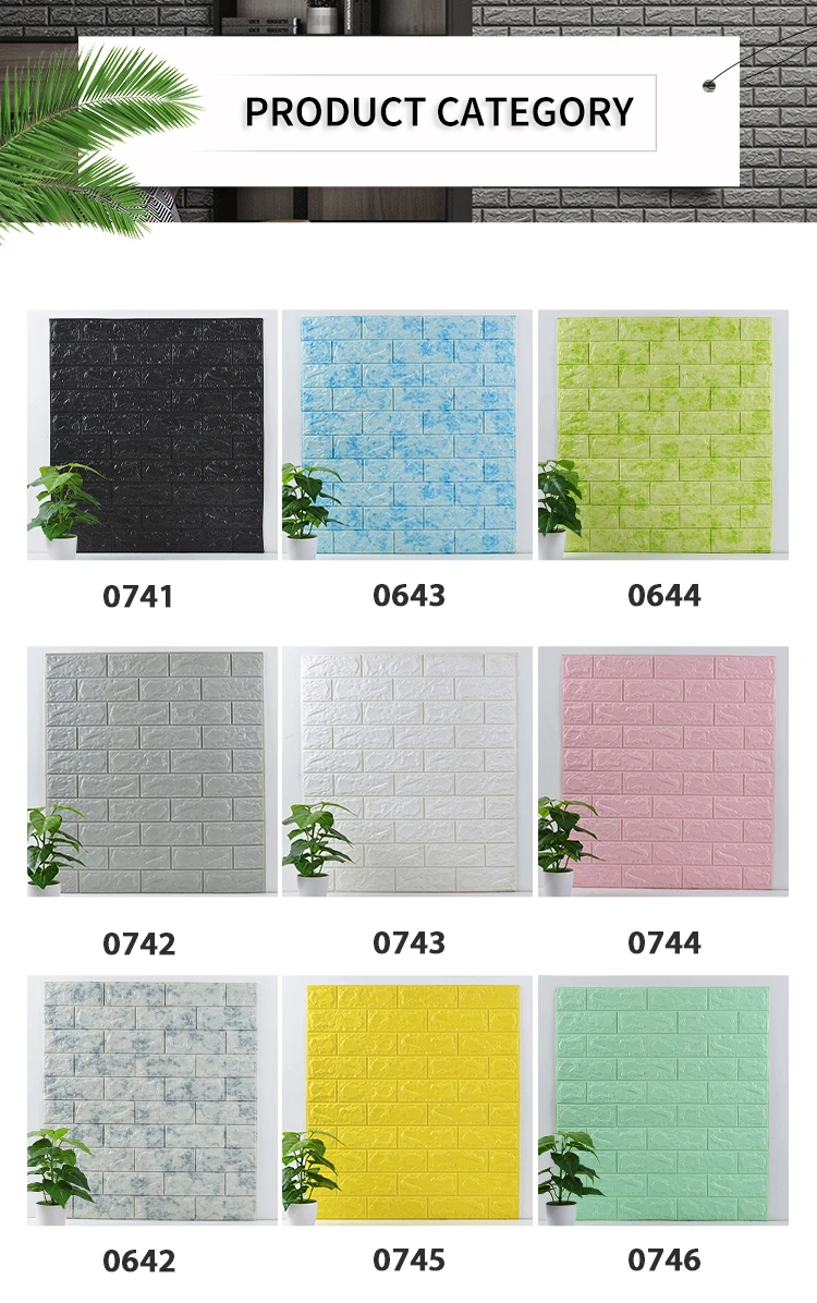Background Wallpapers 3D PE Foam Wall Brick Stickers  /papel de pared panels Wall Coating /adesivo de pared