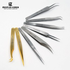 Beauty cosmetic tools custom stainless steel slant tip eyebrow eyelash tweezers[SV-6A]