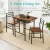 Import Best Choice Table and Chairs 3 Piece Modern Dining Table Space Saving Design Steel Frame Table and Chairs Set from China