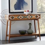 Best Price New Design Makeup Table Modern Solid Ash Wood Console Table With Mirror