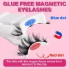 Best Selling Natural 3D Magnetic Eyelashes Private Label Reusable False Eye Lashes No Glue Top And Bottom Magnetic Eyelashes